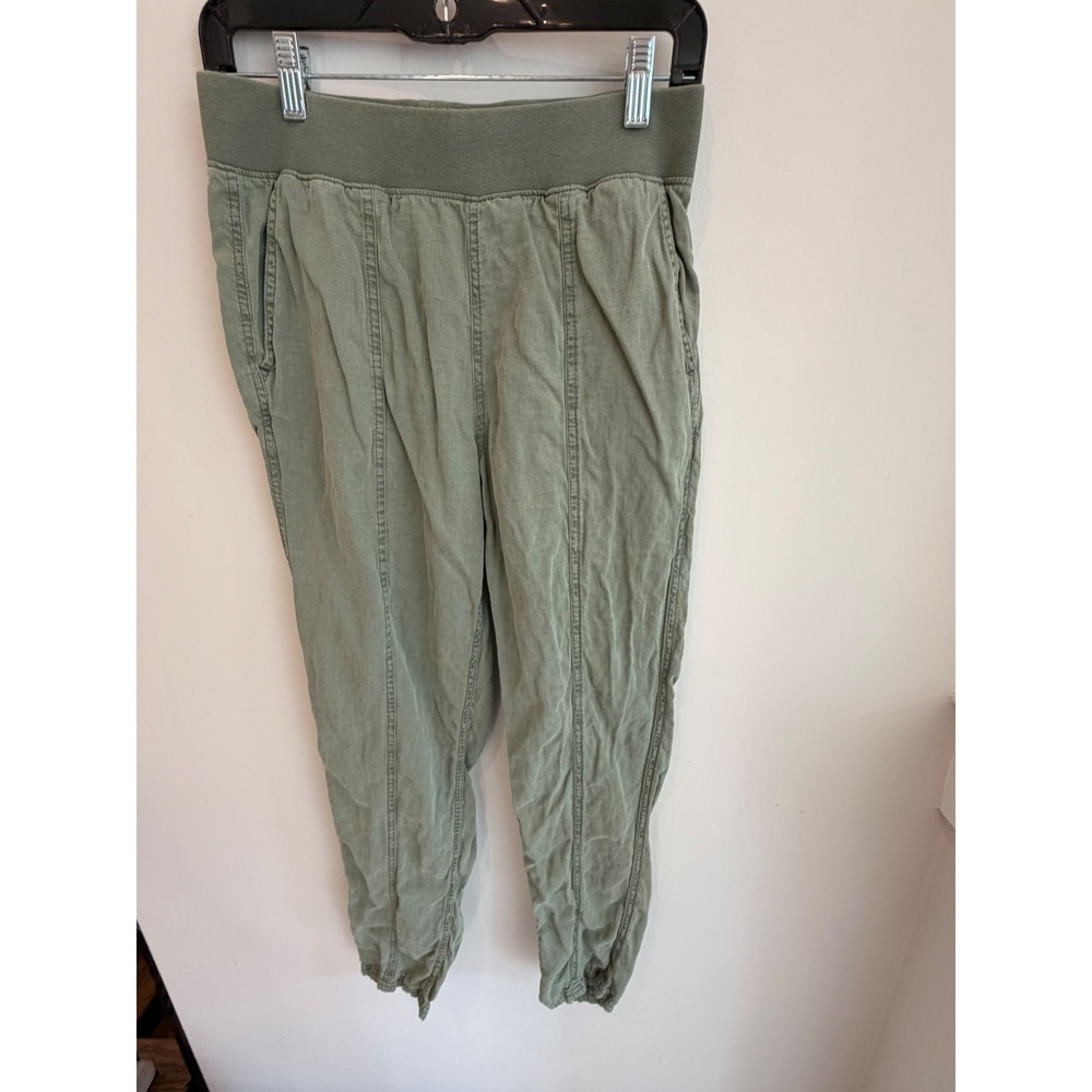 Faherty Olive Green Jogger Pants Elastic‎ Waist Cropped Casual M
